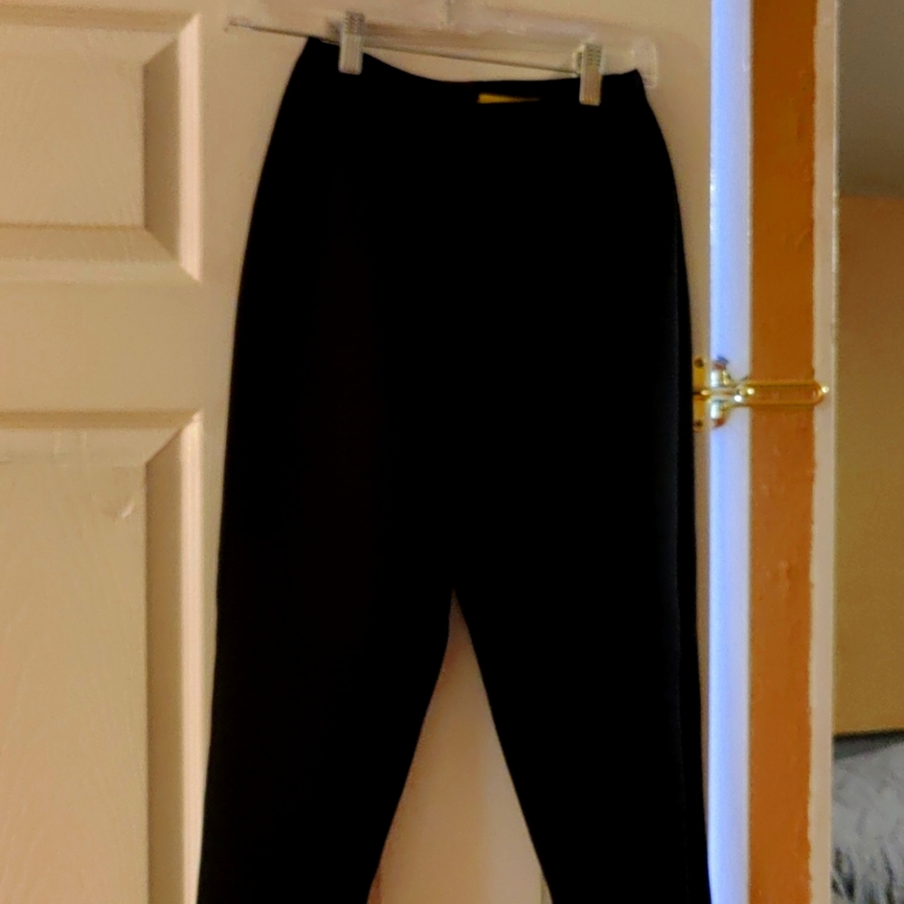 Lanfei-Neoprene women's black long "sweat" pants.  Size Large.Compression pants.